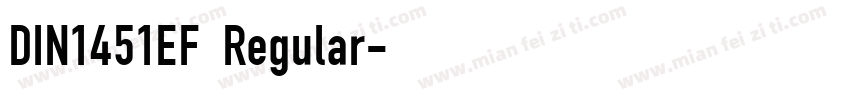 DIN1451EF Regular字体转换